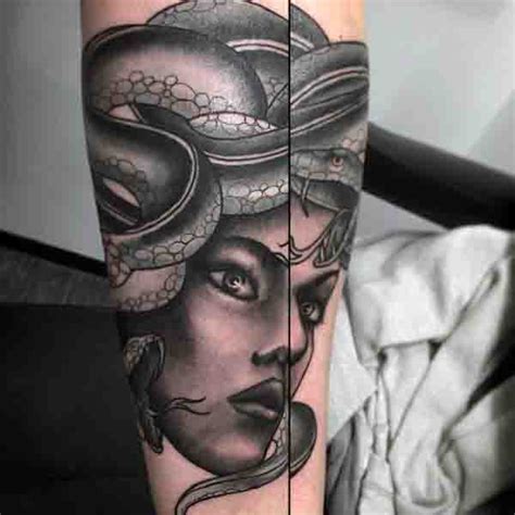 80 Tatuajes de medusa (con el significado).